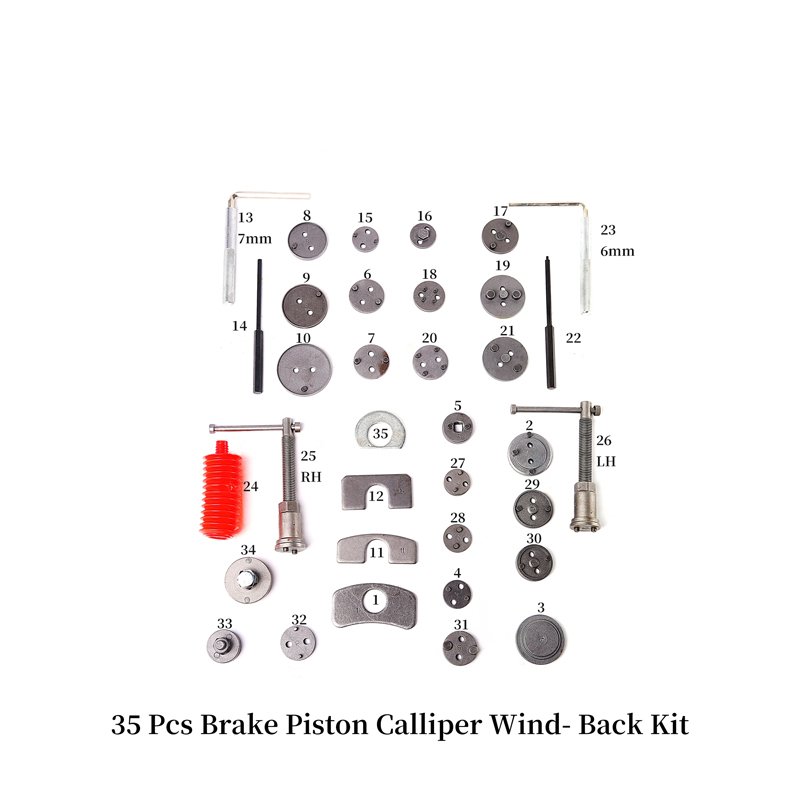 TBTOOLS Car Auto 35 PCS Brake Piston Calliper Wind-back Kit Automotive Werkzeuge Vehicle Repair Tools Sets TB124
